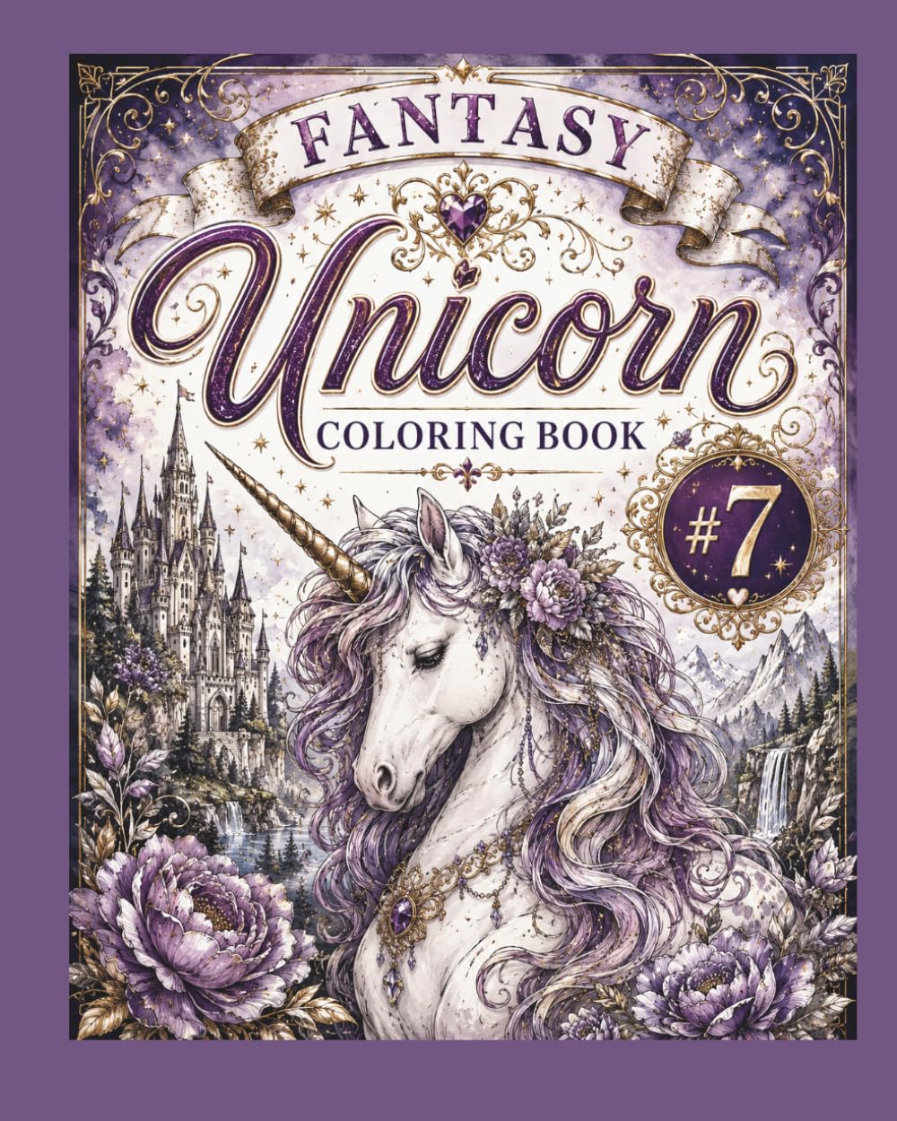 Fantasy, The Enchanted Unicorn: coloring book (Fantasy, The enchanted Dragon Realm)