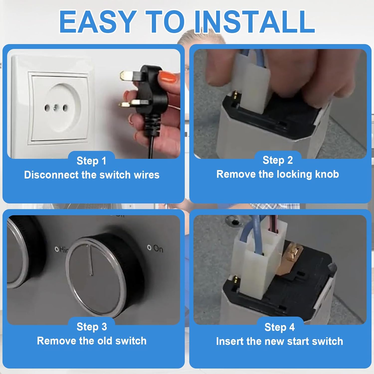 W10117655 Dryer Push to Start Switch Compatible with Some Crosley Maytag Kenmore and Whirlpool Dryers Replacement Part AP6015267 PS11748542