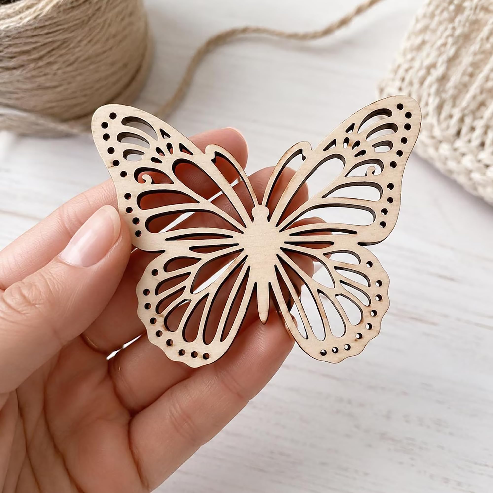 Butterfly MDF Wood Cutout for DIY Art & Craft for Painting, Resin & Lippan Art, 5 x 4.4 Inch, Pack of 10, Cliths-image-23