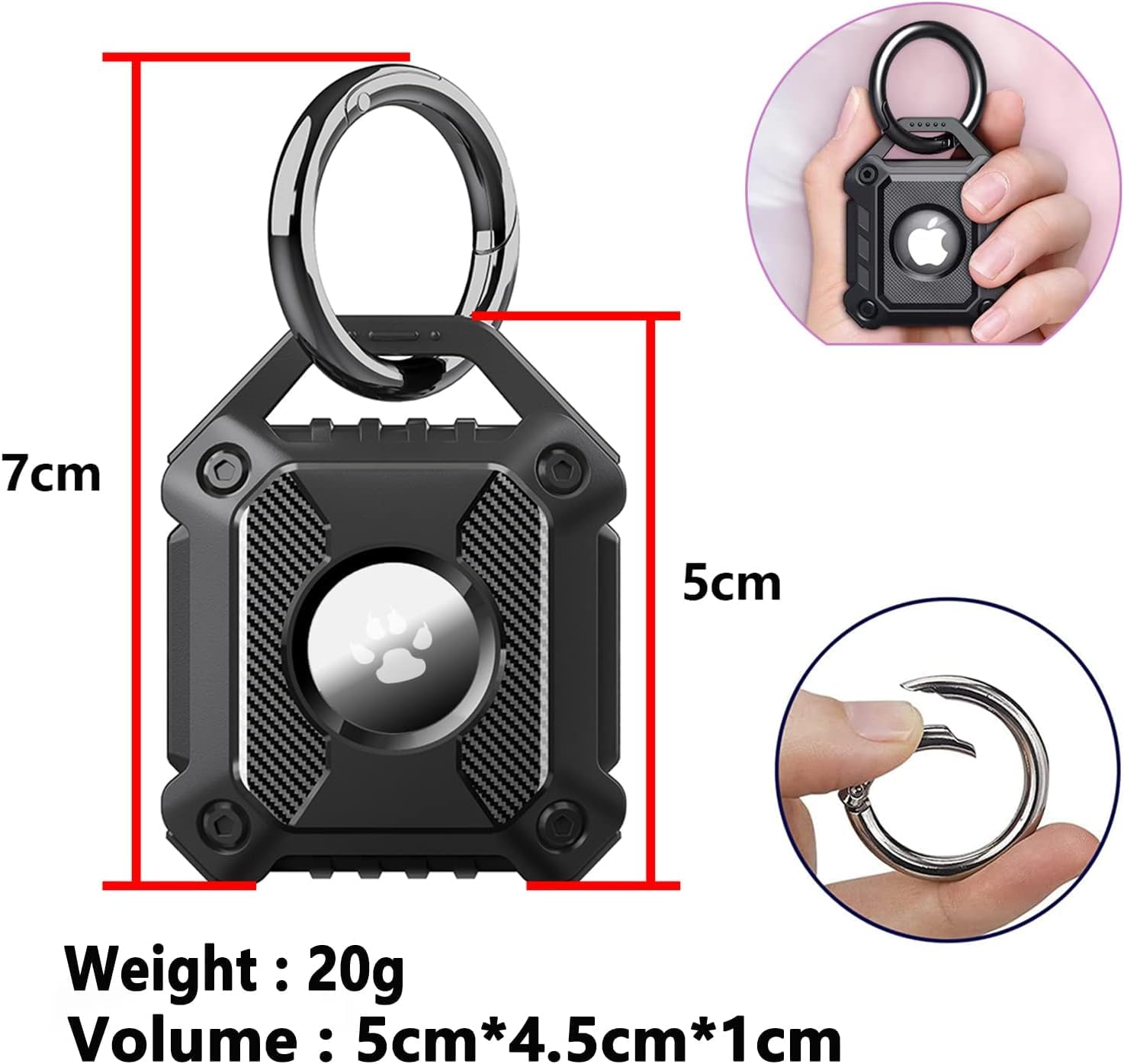 Lot De 6 étuis Apple Airtag , Housse De Protection Pour Porte-clés Airtags Avec