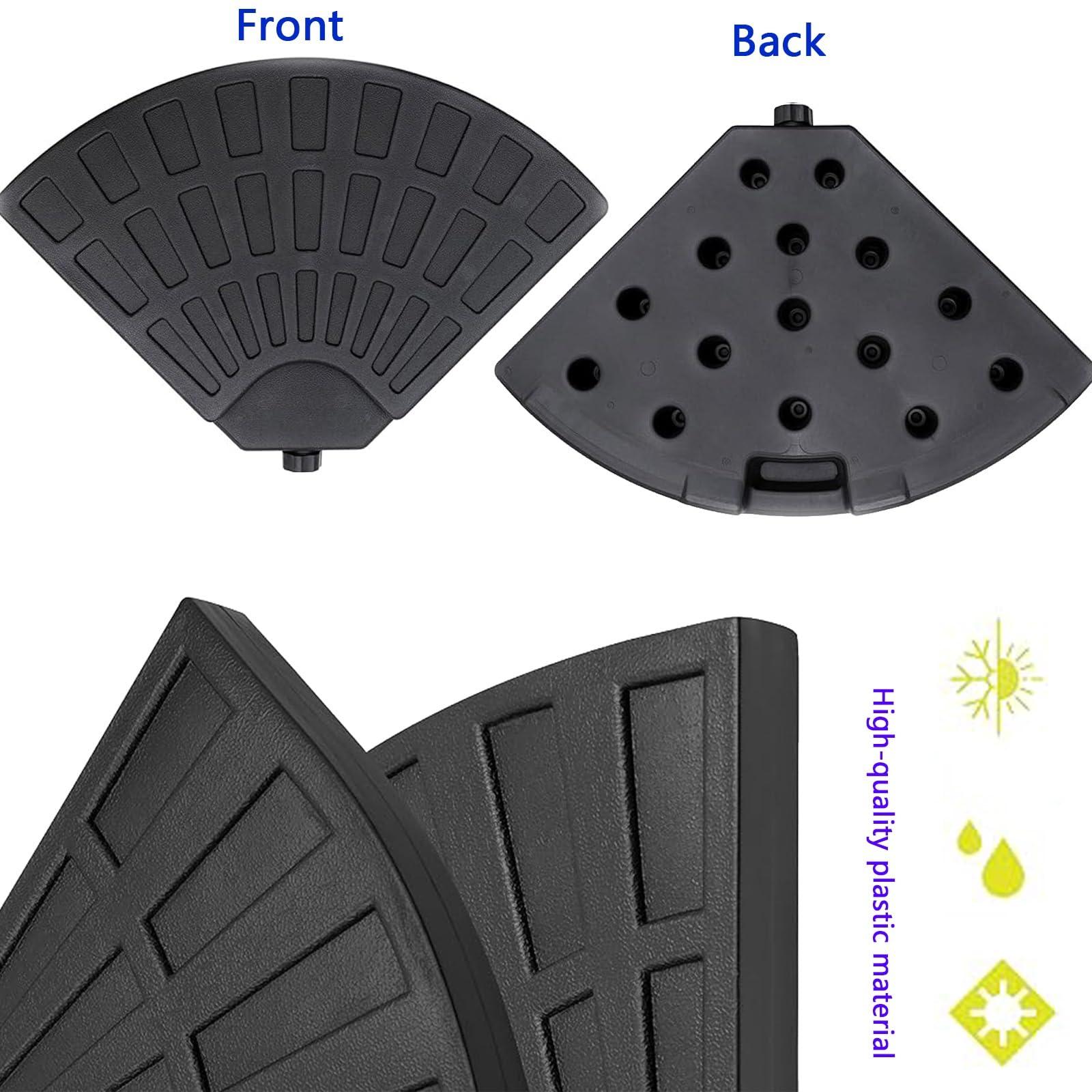 Questo Supporto per contrappeso per ombrellone, Base per ombrellone, 4 basi per ombrellone a Forma di ventaglio,