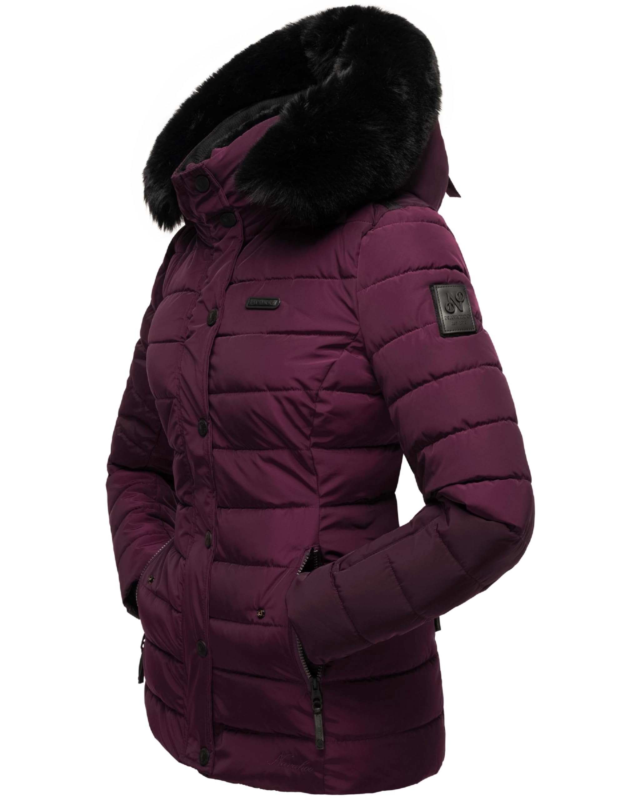 Navahoo Milianaa - Giacca trapuntata invernale da donna, calda, con cappuccio rimovibile, taglie XS-XXL