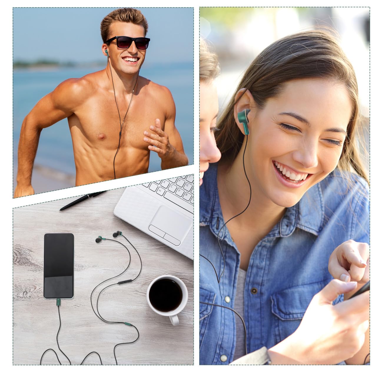 OSALADI 3pezzi Cuffie In-ear Usb c Microfono Controllo Cancellazione Compatibili Smartphone Comfort e Stabilità