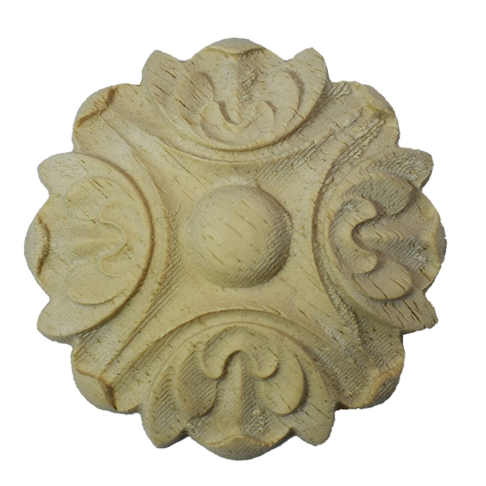 Applique d'angle sculptée en bois de chêne 10x10CM pour meuble