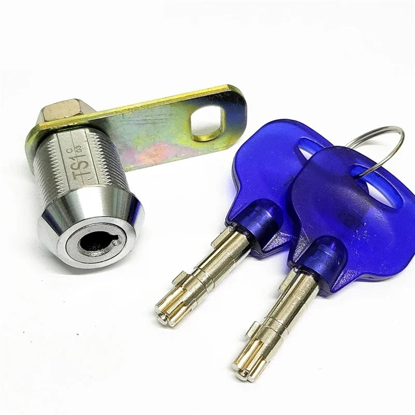 Cam Lock 1Pcs for ATM Cash Box Equipment with Brass Key Hardware Chrome Finish(27mm-kd-sh01)
