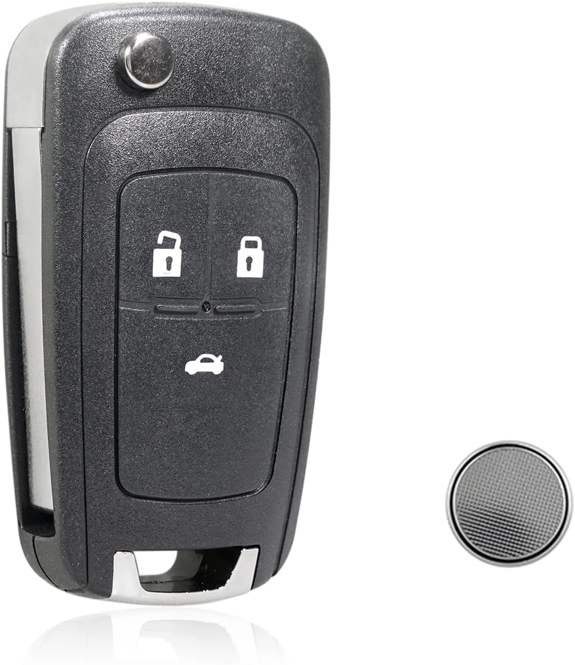 Vailikey3 Buttons Flip Car Remote Control Key Fob Case Fits For OPEL VAUXHALL Astra J Orlando Cruze Aveo Captiva Insignia Meriva Zafira Buick Spark Car Key Shell with Battery