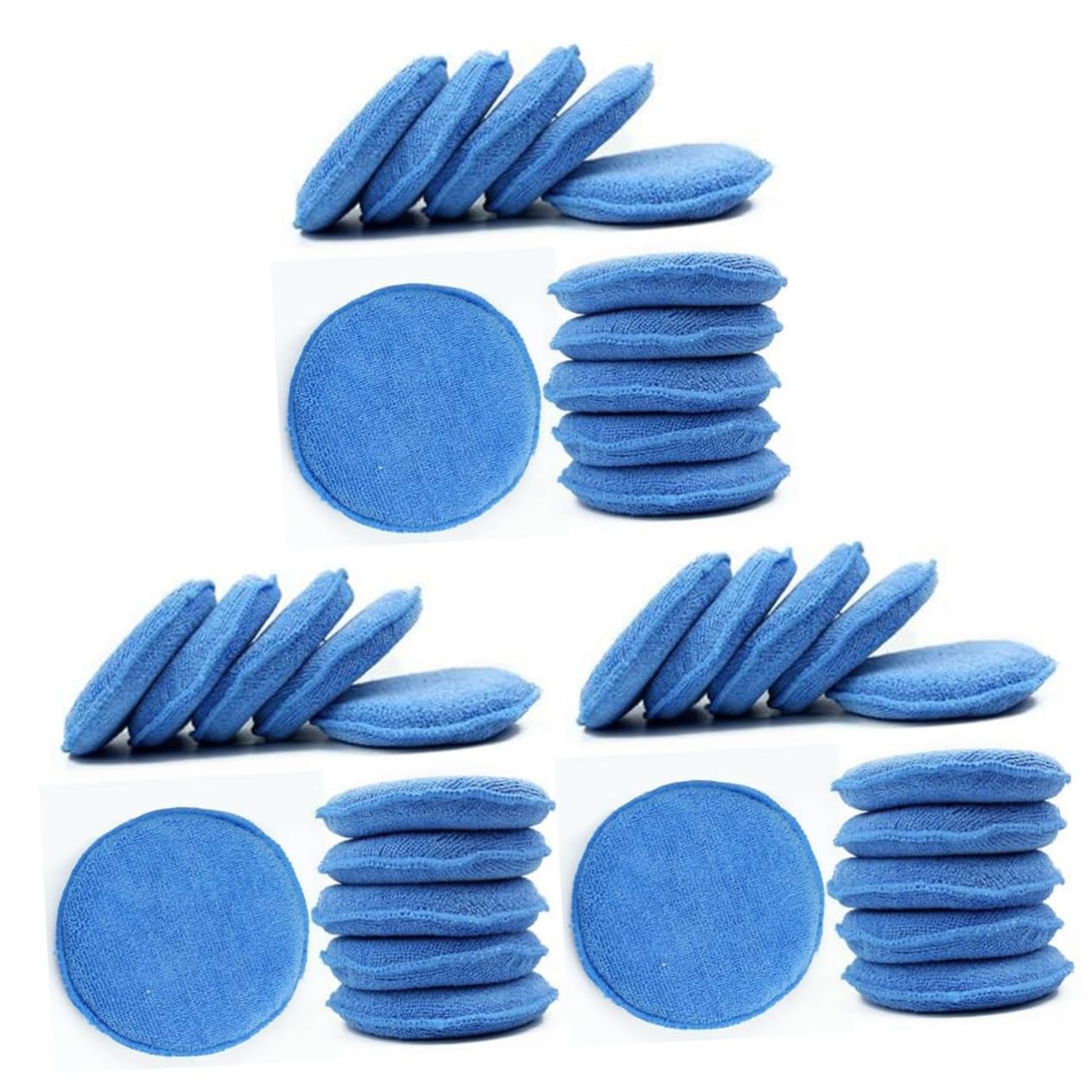 PartyKindom 30pezzi Spugne Applicatrici Per Cera Blu Per Lucidatura e Pulizia Auto Utilizzabili Su Pneumatici e Superfici Esterne Resistente e Riutilizzabile