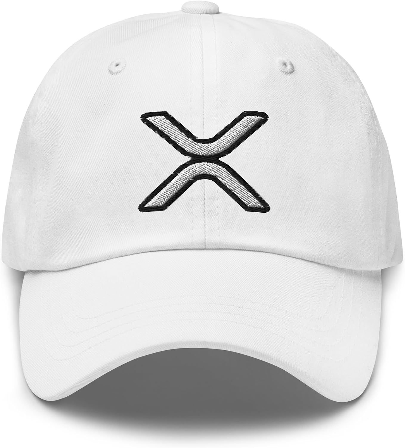 NG XRP Logo Embroidered Curved Bill Cap Relaxed Fit Low Crown Adjustable - Crypto Dad Hat