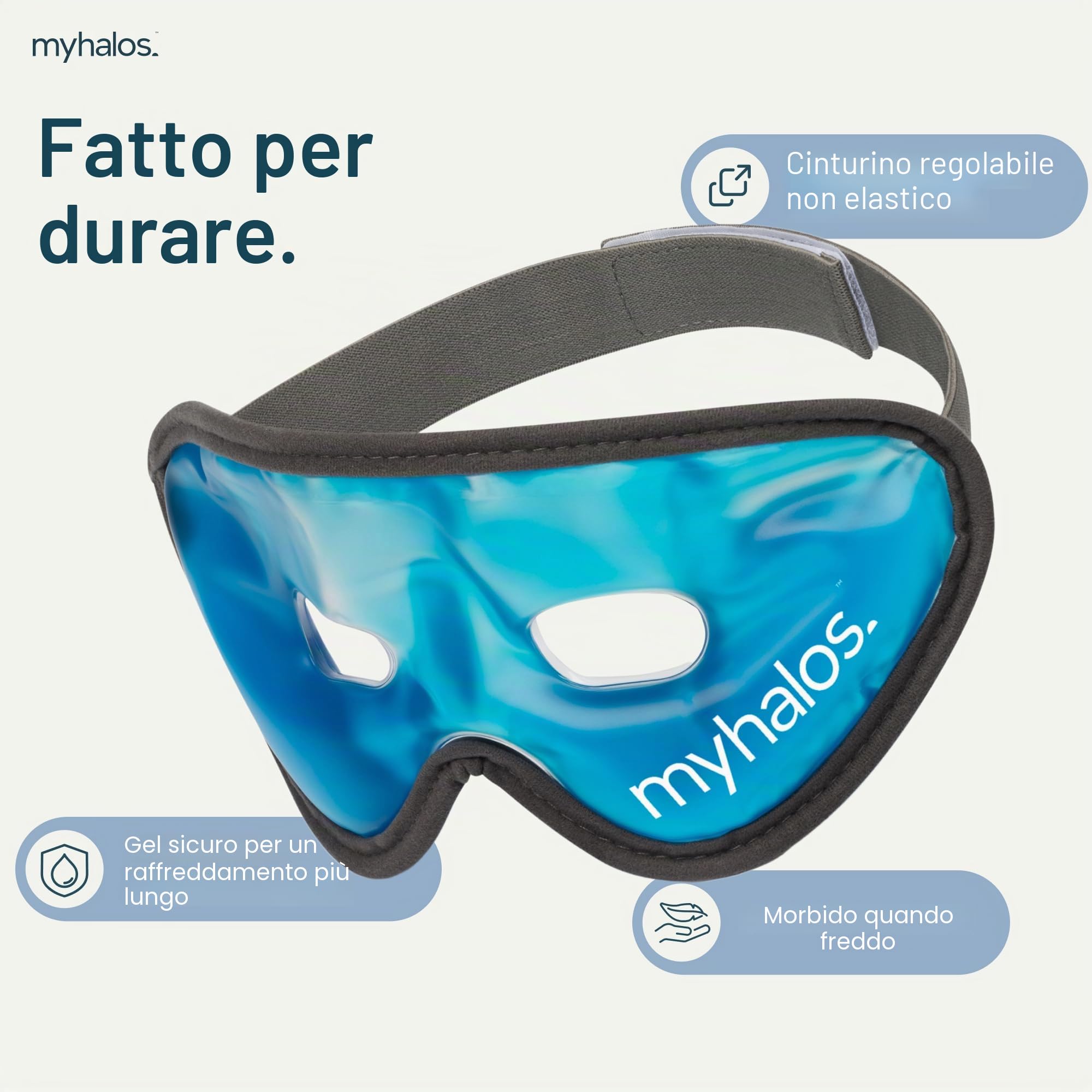 Maschera Occhi Gel Freddo Riutilizzabile – per Termoterapia a Caldo e a Freddo - Ghiaccio Viso per Occhi Gonfi, Stanchi, Mal di Testa, Hangover, Emicrania