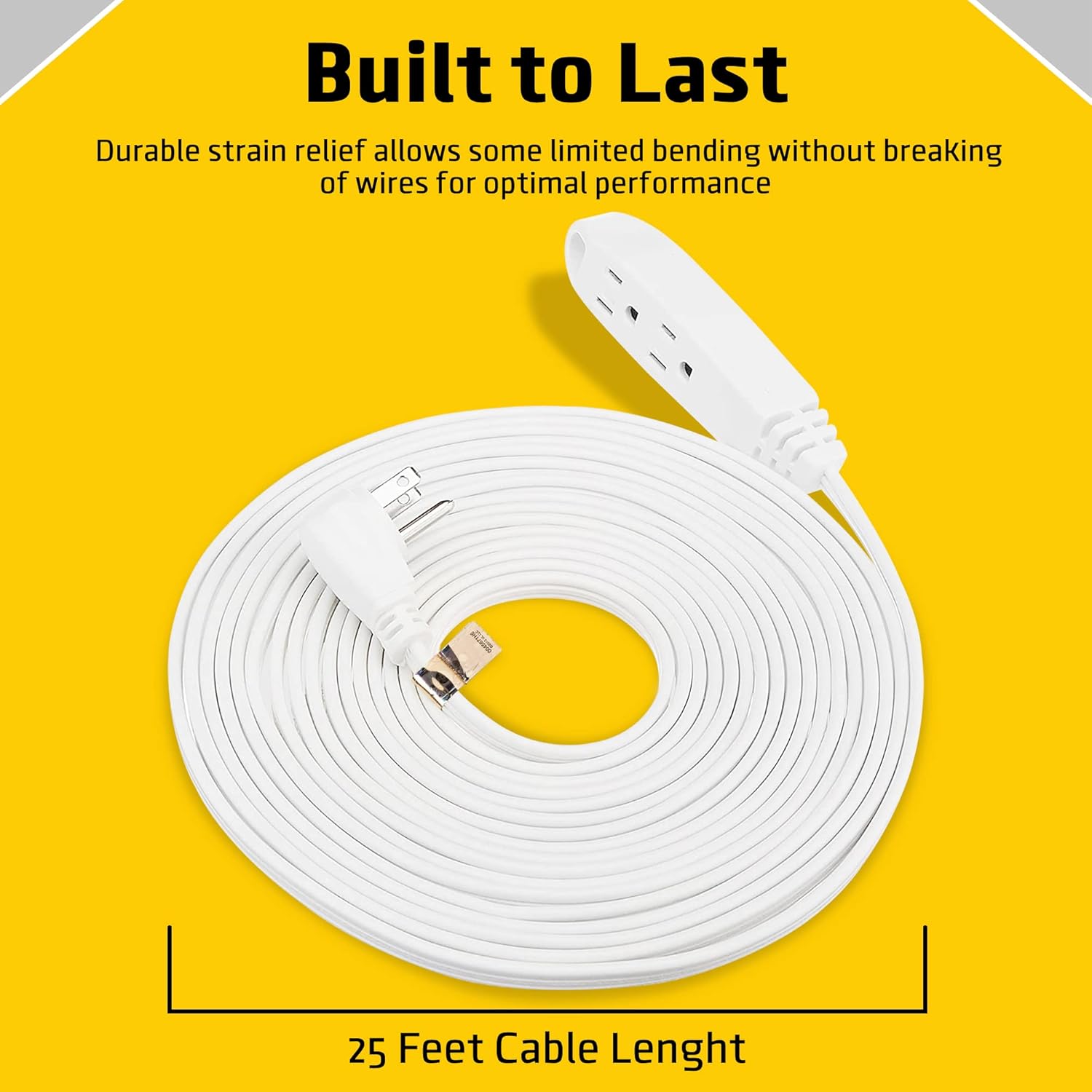 Up To 40% OFF 3 Prong Extension Cord, Flat Angled Plug, 16 AWG, 13 AMP, 125 Volts, 1625 Watts, UL Listed, 25 Feet 1 Pack, Black by ClearMax One-Day Sale: Up to 70% Off 3 Prong Extension Cord, Flat Angled Plug, 16 AWG, 13 AMP, 125 Volts, 1625 Watts, UL Listed, 25 Feet 1 Pack, Black by ClearMax