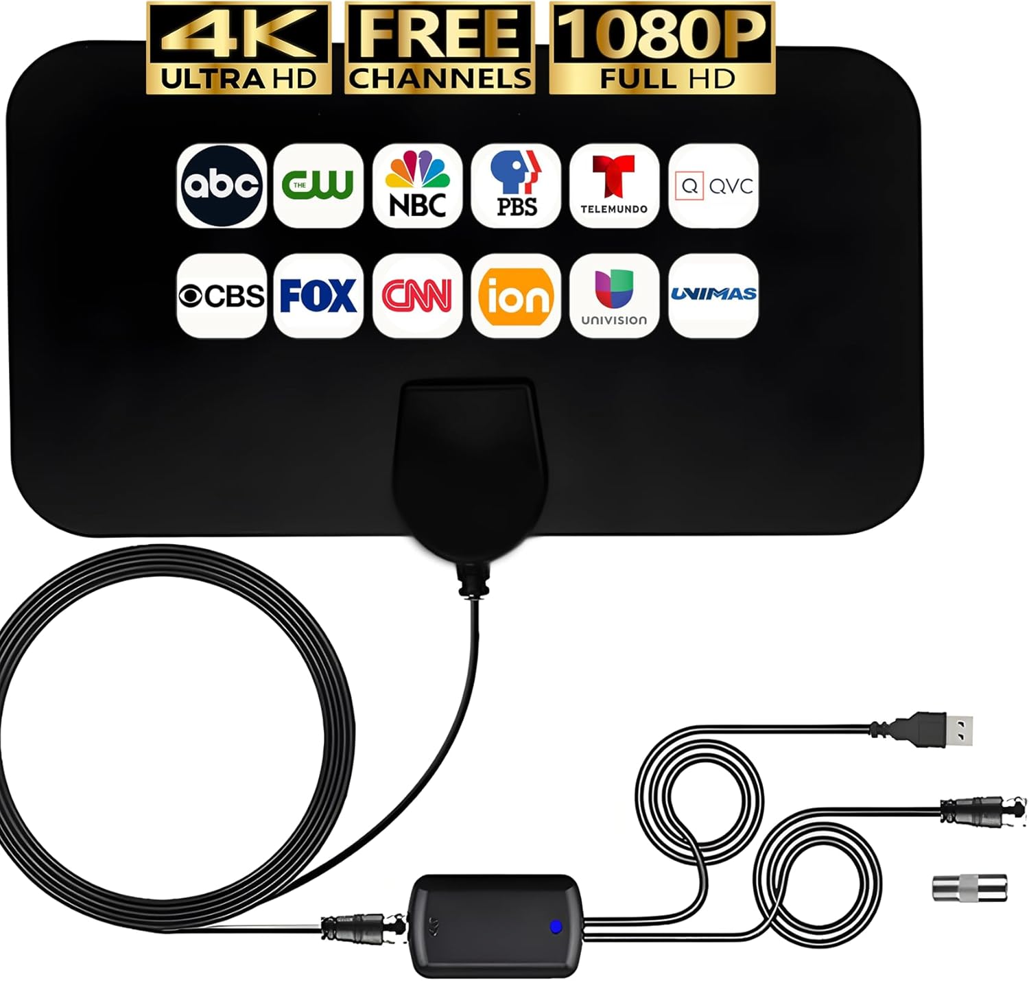 TV Antenna Indoor 4K HD Amplified Digital HDTV Antenna
