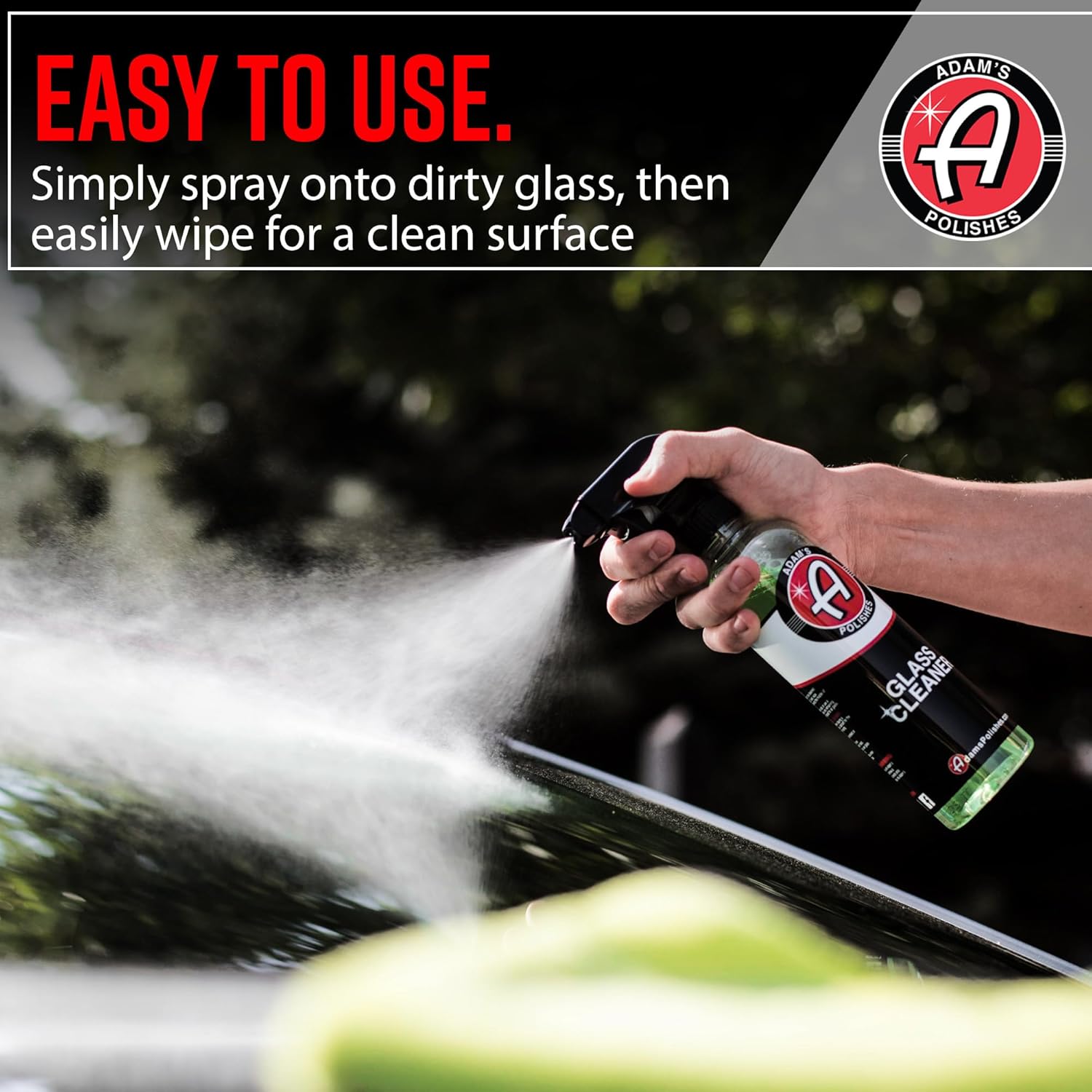 Adam's Polishes Glass Cleaner (Gallon) - Car Window Cleaner | Car Wash All-Natural Streak Free Formula For Car Cleaning | Safe On Tinted & Non-Tinted Glass | Won’t Strip Car Wax or Paint Protection