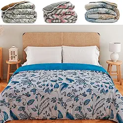 Edredom Casal de Malha 100% Algodão e Plush Dupla Face Antialérgico 235x240cm - BF Colchões