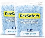 PetSafe ScoopFree Premium Crystal Cat Litter - Outperforms Clay Litter - Refill Packs - Reusable Tray Compatible - Fresh Scent - 4.3 lb Bags - 2 Pack
