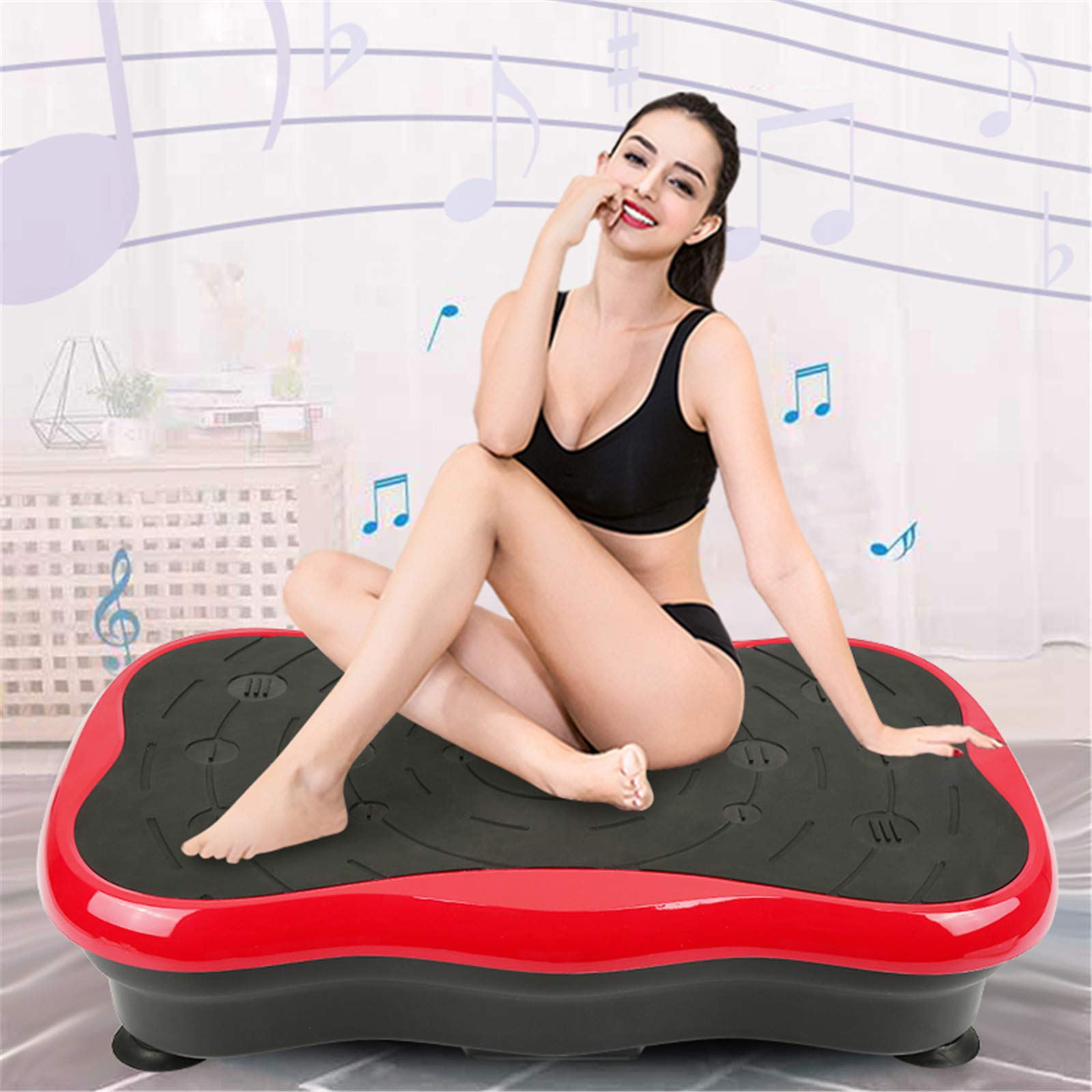 Piattaforma vibrante, piattaforma vibrante oscillante, 200 W + 5 programmi + livelli di velocità multipli + altoparlante Bluetooth di alta qualità + telecomando