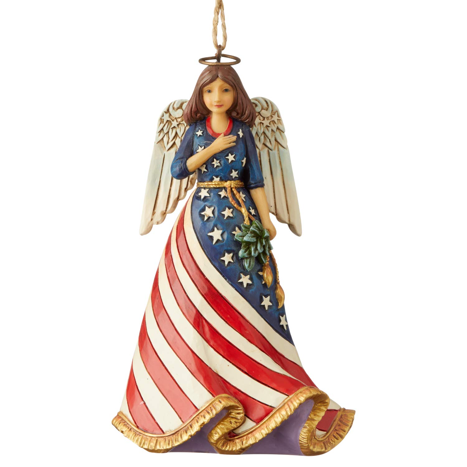 Ange patriotique Enesco Jim Shore Heartwood Creek decoration suspendre multicolore