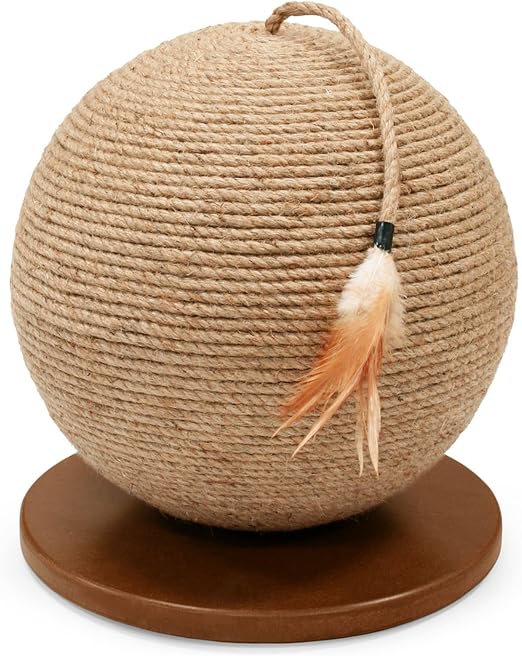 Prevue Pet Products Kitty Power Paws Sphere with Tassel Toy, Natural, 13 (7130)