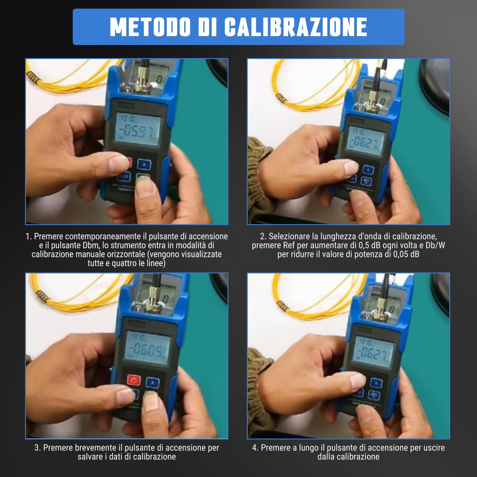 Tester elettrico TL510 misuratore di potenza ottica, rilevatore di potenza ottica con strumento di misura ad alta precisione -70~+10dBm