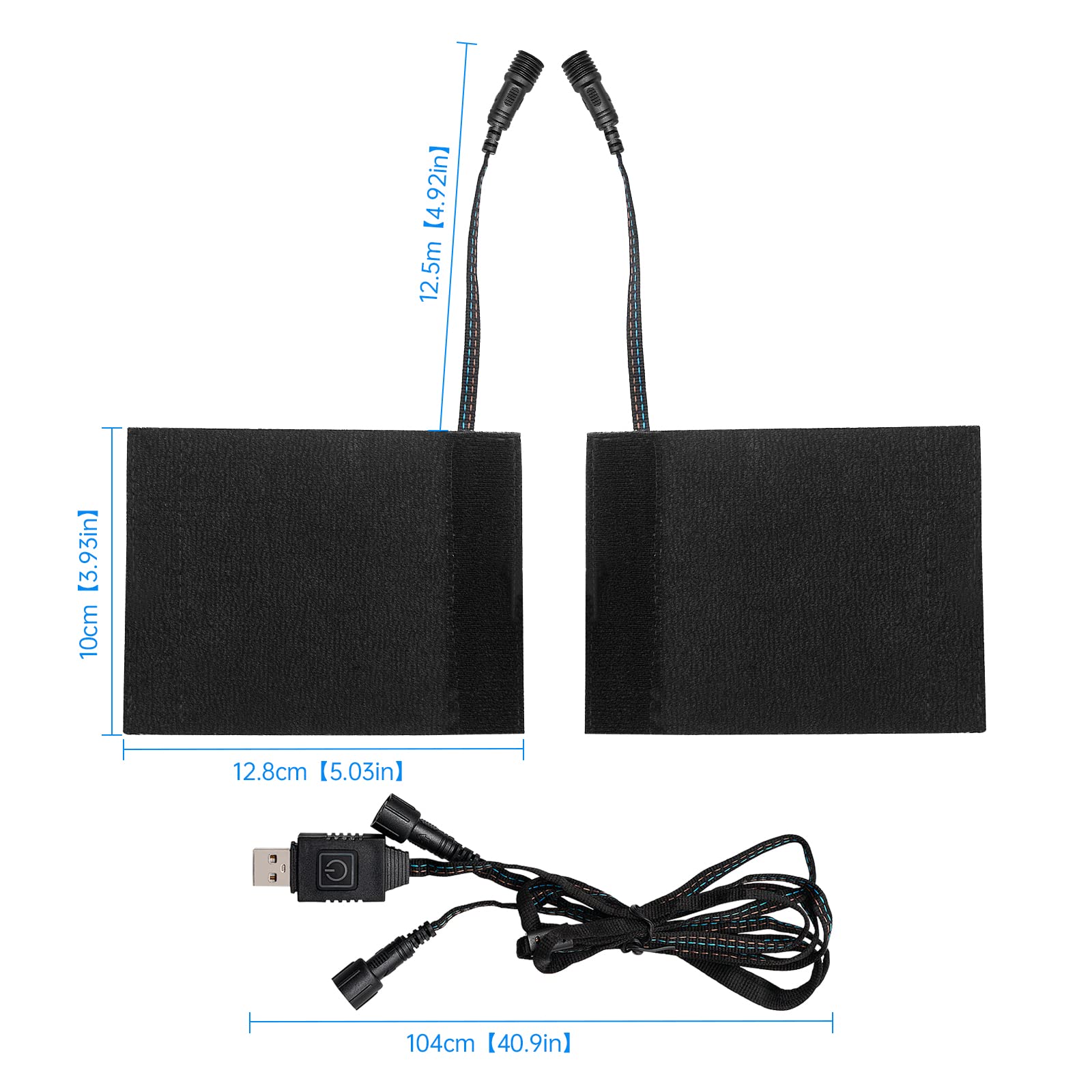 COYOUCO Couvre-Poignée Chauffante De Moto 12V Couverture De Guidon De Réglage De La Température Intelligente À 6 Vitesses Housse De Guidon Chauffante Électrique d'hiver avec Interrupteur