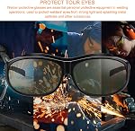 HARFINGTON Verres de sécurité pour soudure IR Ombre 3 PPE Verres de protection Light-Proof Anti-rayure Lentille ronde Léger CE Vêtements protecteurs de soudure certifiés pour hommes Femmes Protection des yeux