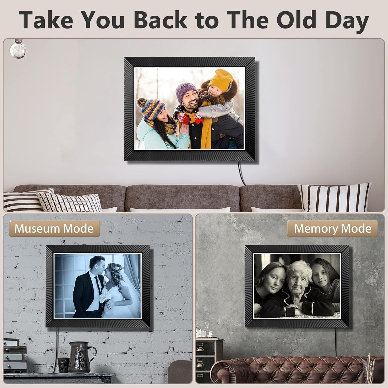 17" Large Digital Picture Frame WiFi-Photo-Frame - 32GB Smart Cloud Electronic Photo Frame, FHD Touch Screen, Slideshow, Wall Mounted, Share Photos and Videos via App or Email, Birthday Gifts for Mom