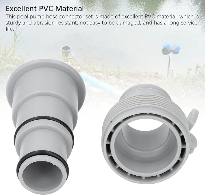 Set Adaptadores para Manguera de Piscina 4 Piezas PVC miniatura 5