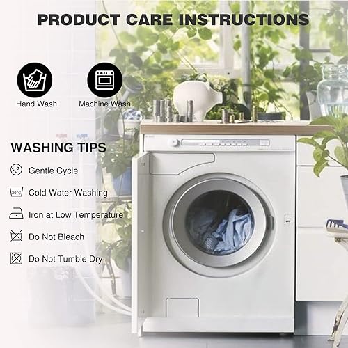 Miniatura 6 de NeColorLife Funda otomana cuadrada grande, funda elástica para reposapiés, protectores de muebles, tela jacquard con banda elástica, tamaño grande,