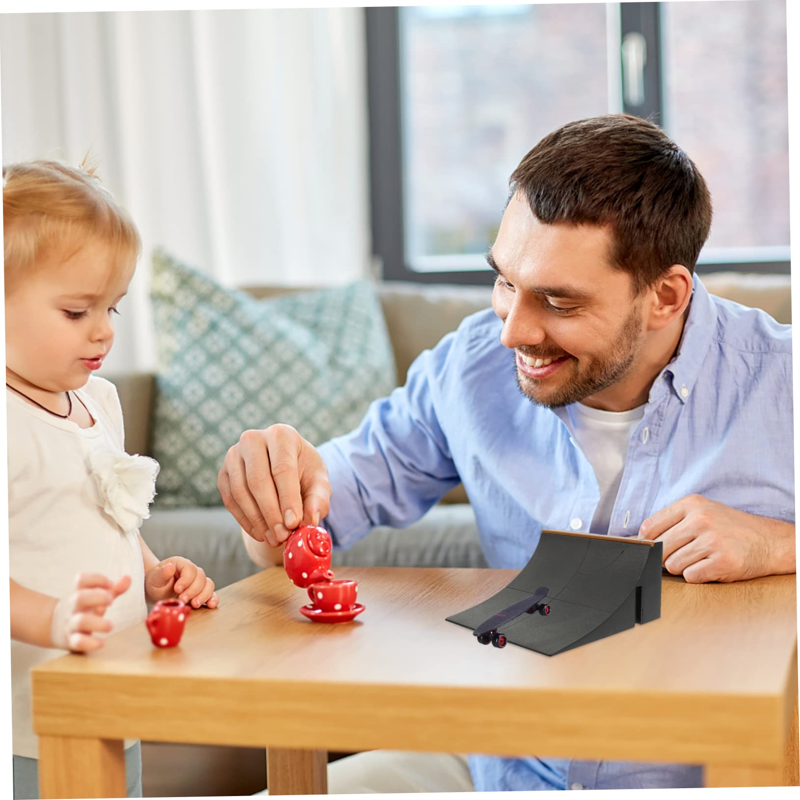 HONMEET Skating Pads for Kids Youth Skateboard Mini Ramps Kid Skateboard Mini Skate Park