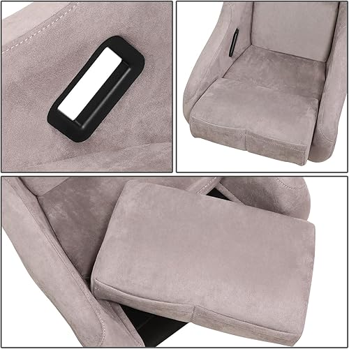 Vista 73 de NRG Innovations NRG-FRP-303RD-ULTRA Asiento universal de carreras con respaldo fijo con adaptadores de montaje lateral para arneses de 6 puntos