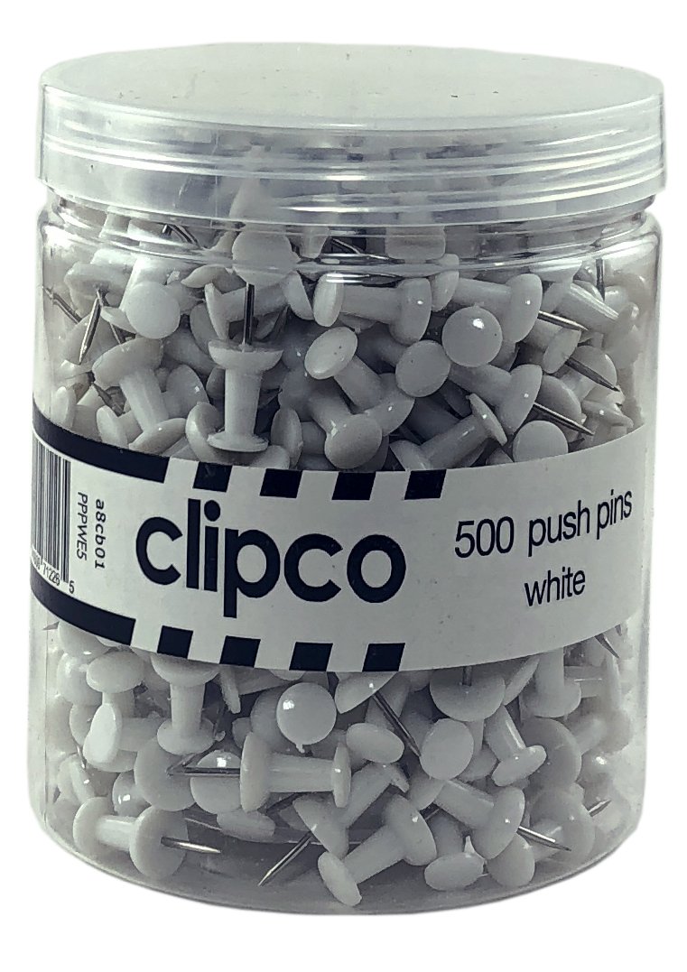 Clipco Push Pins Jar White (500Count) Amazon.in Office Products