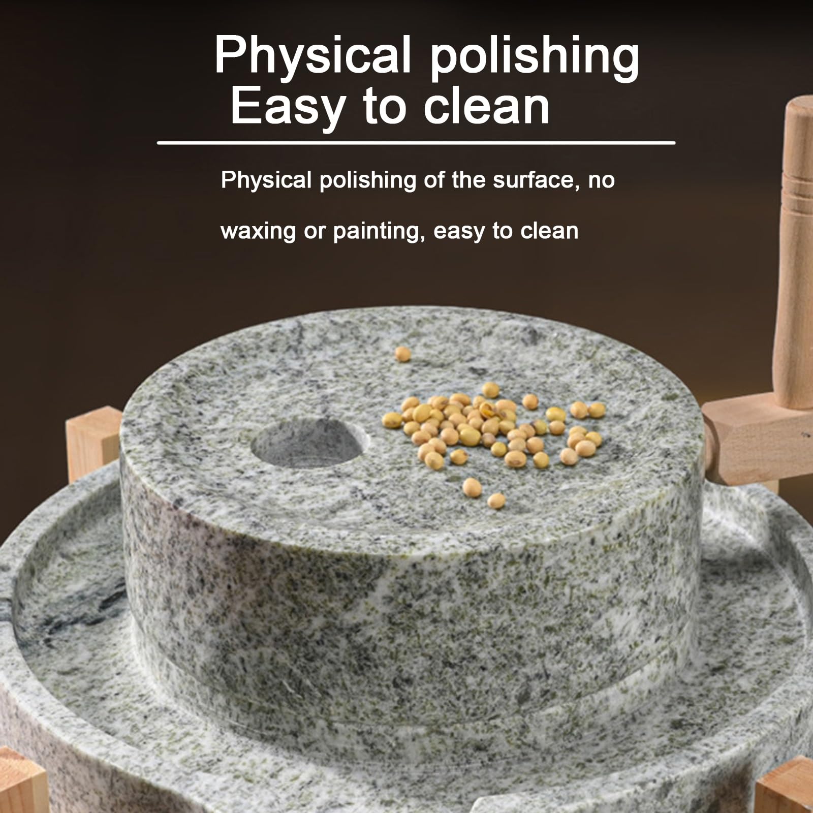 Macinino manuale per farina, pasta di riso, spezie, fagioli, grano, soia, caffè, grano, pietra blu naturale, per alimenti secchi e umidi
