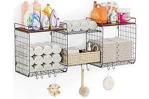 3-Tier Wall Mounted Wire Baskets Laundry Room Favorites Organizer