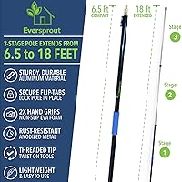 Vista 6 de EVERSPROUT Telescoping Boat Hook Floats, Scratch-Resistant, Sturdy Design Durable & Lightweight, 3-Stage Anodized Aluminum Pole Threaded End