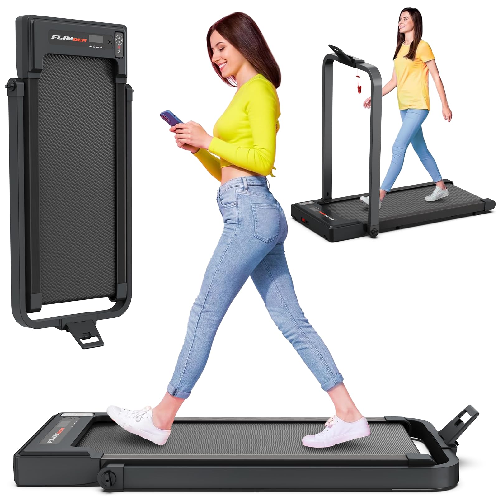 FYC Folding Treadmill Portable Electric Motorized Treadmill Running Exercise Machine With Led For Home - View #8