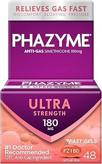 Phazyme Ultra Strength Gas & Bloating Relief, Works in Minutes, 48 Fast Gels