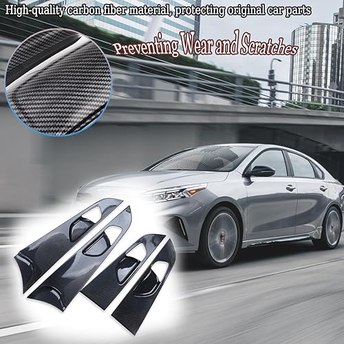 Miniatura 5 de Tirador interior de la puerta de la manija del cuenco de decoración del panel de protección de la cubierta para Kia Forte K3 2019 2020 2021 2022