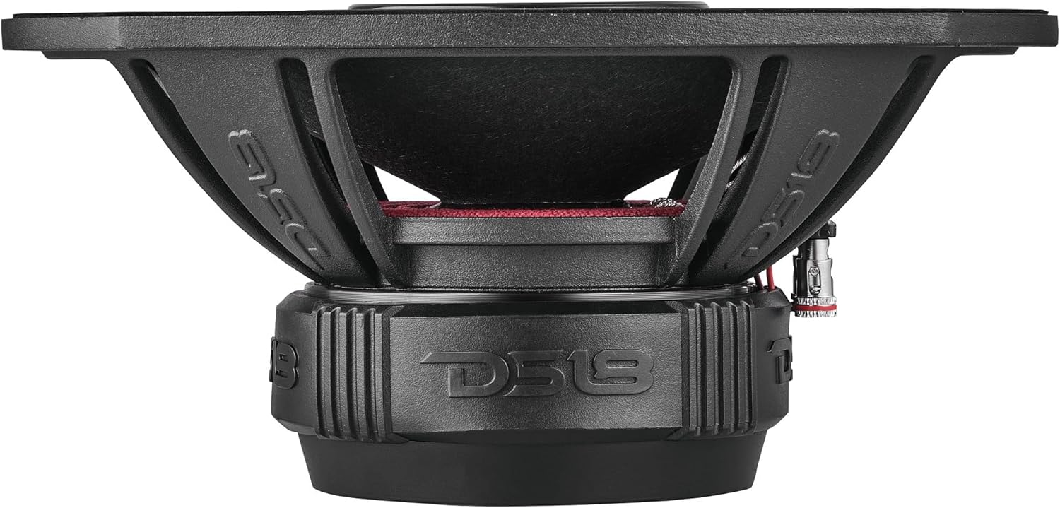 DS18 PRO-HY69.4B 6x9 Water Resistant Hybrid Mid-Range Loudspeaker with 1" Driver 500W Max Power 4-Ohm - Midrange with Compression Driver Horn Great for Motorcycles and All Audio Applications