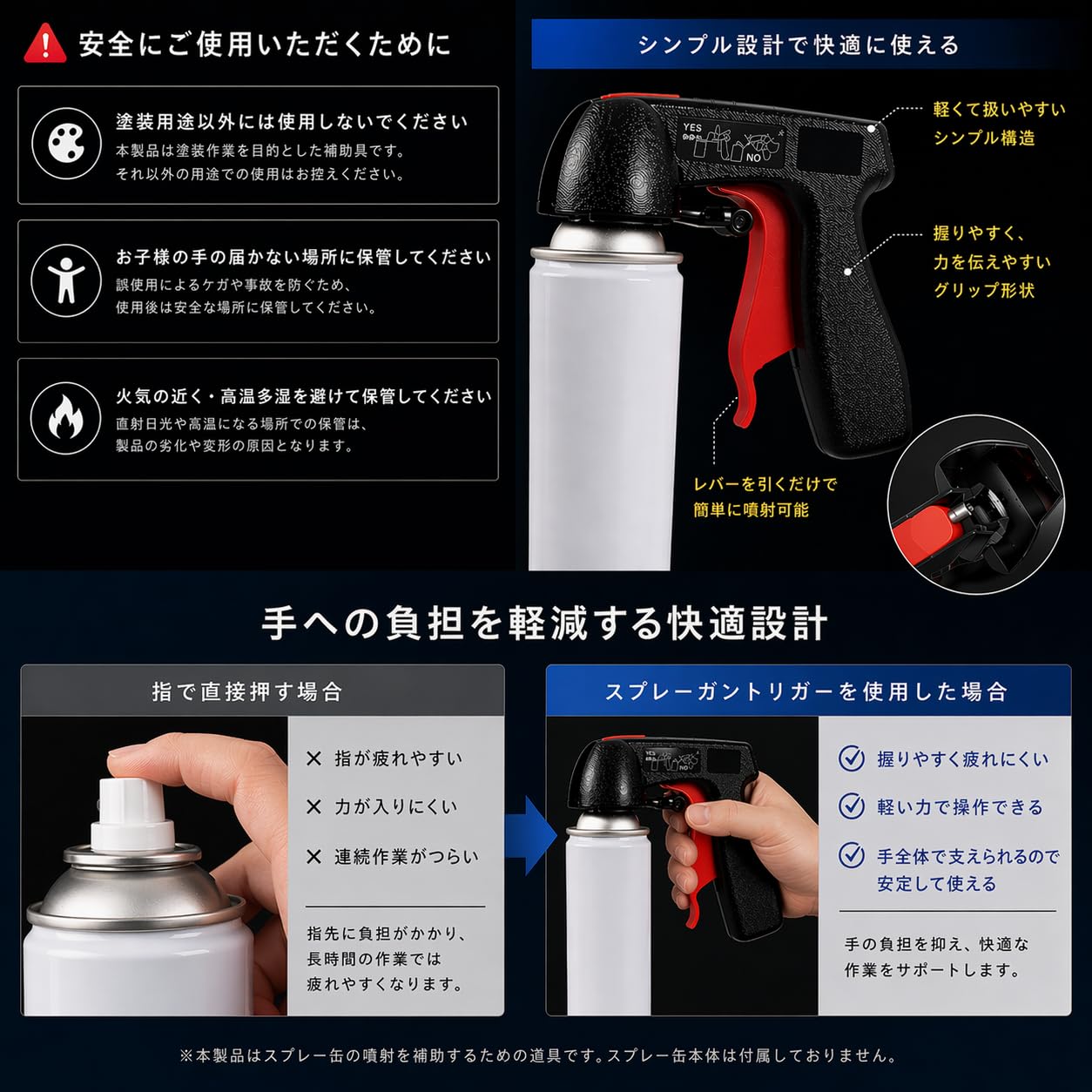 Amazon | Khers スプレー缶 トリガー ワンタッチスプレーガン スプレー
