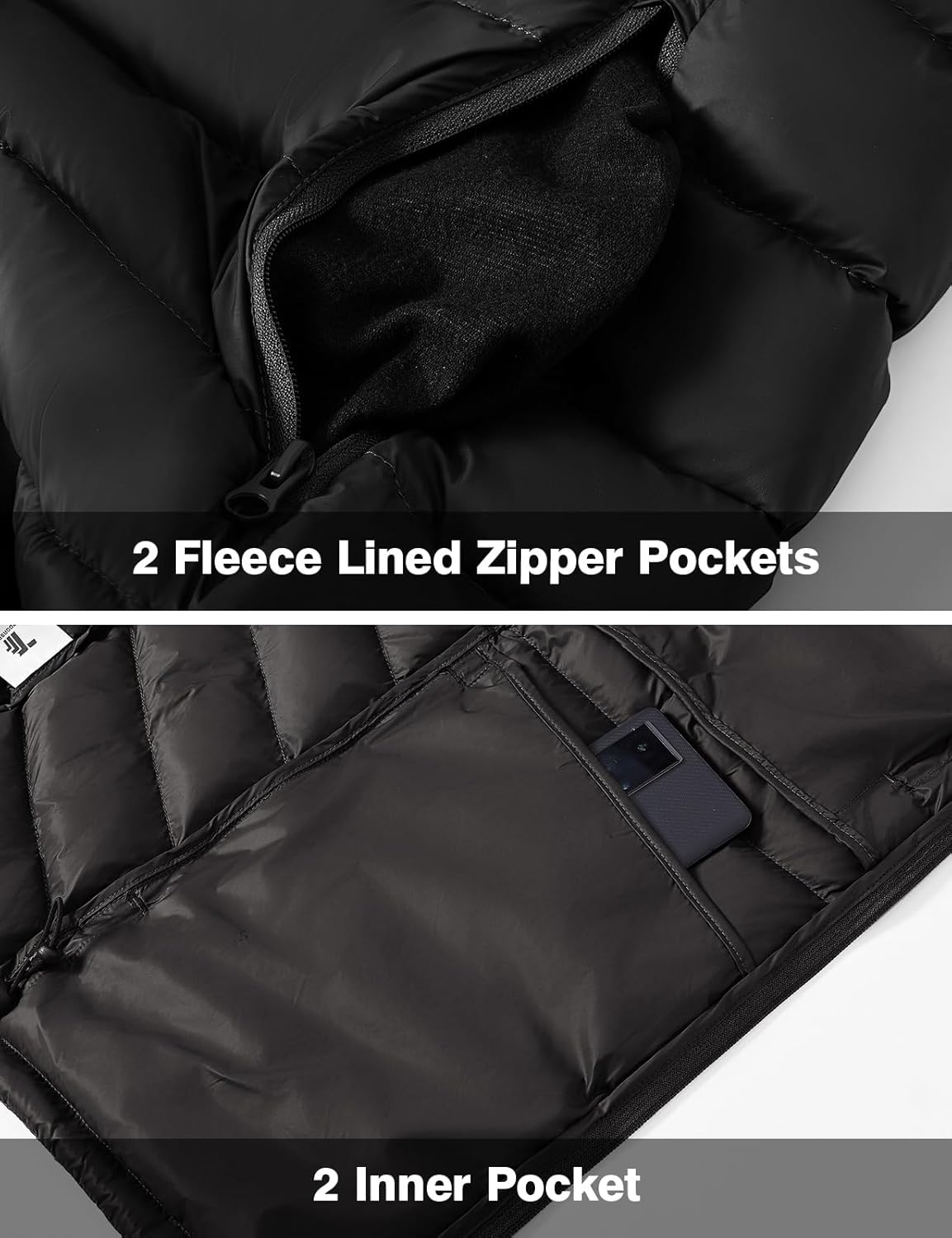 BGOWATU Men's Lightweight Packable Water-Repellent Puffer Vest Sleeveless Warm Jacket for Golf Hiking Casual Travel - Image 6