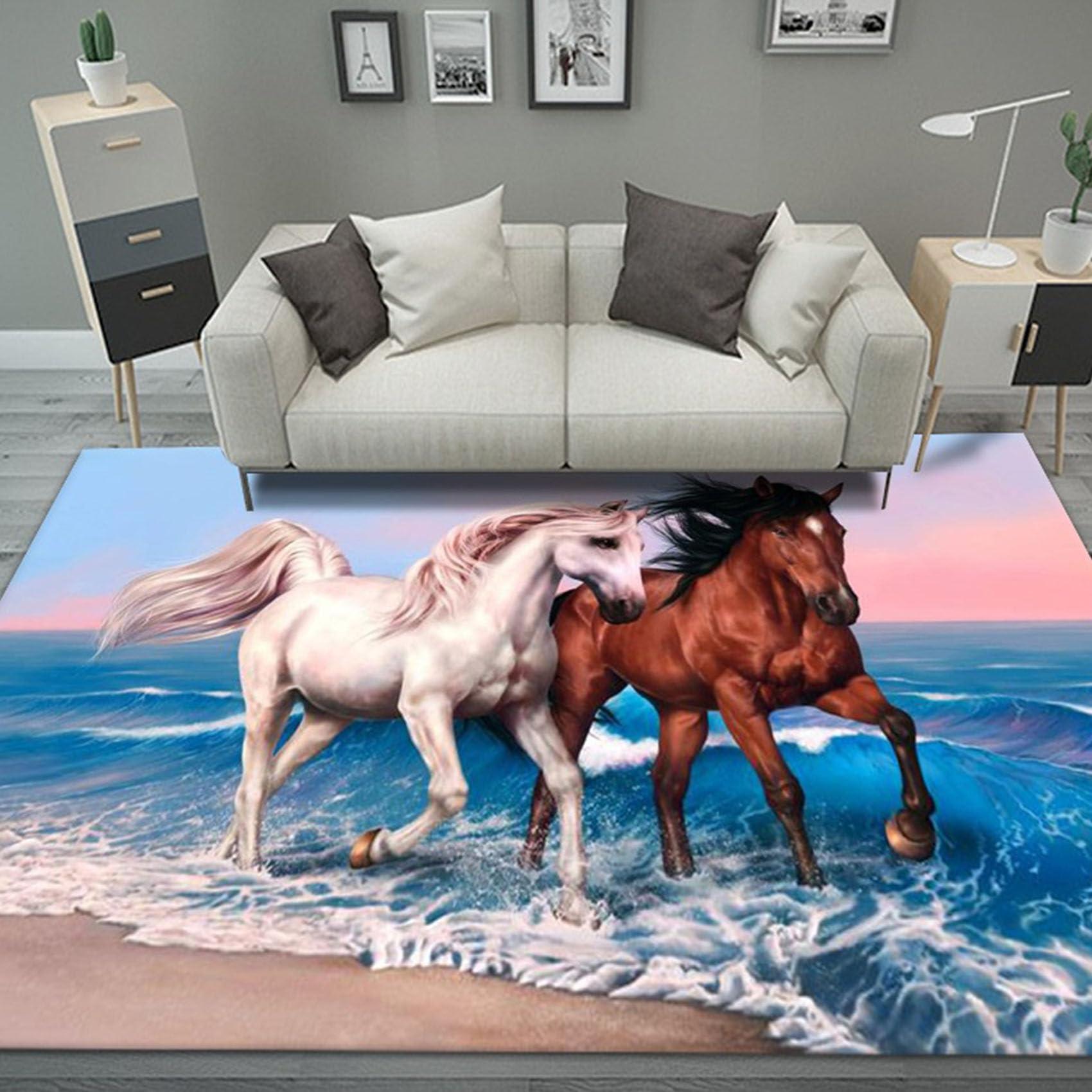 Tapis lavable et antidérapant en microfibre douce pour cuisine et bureau