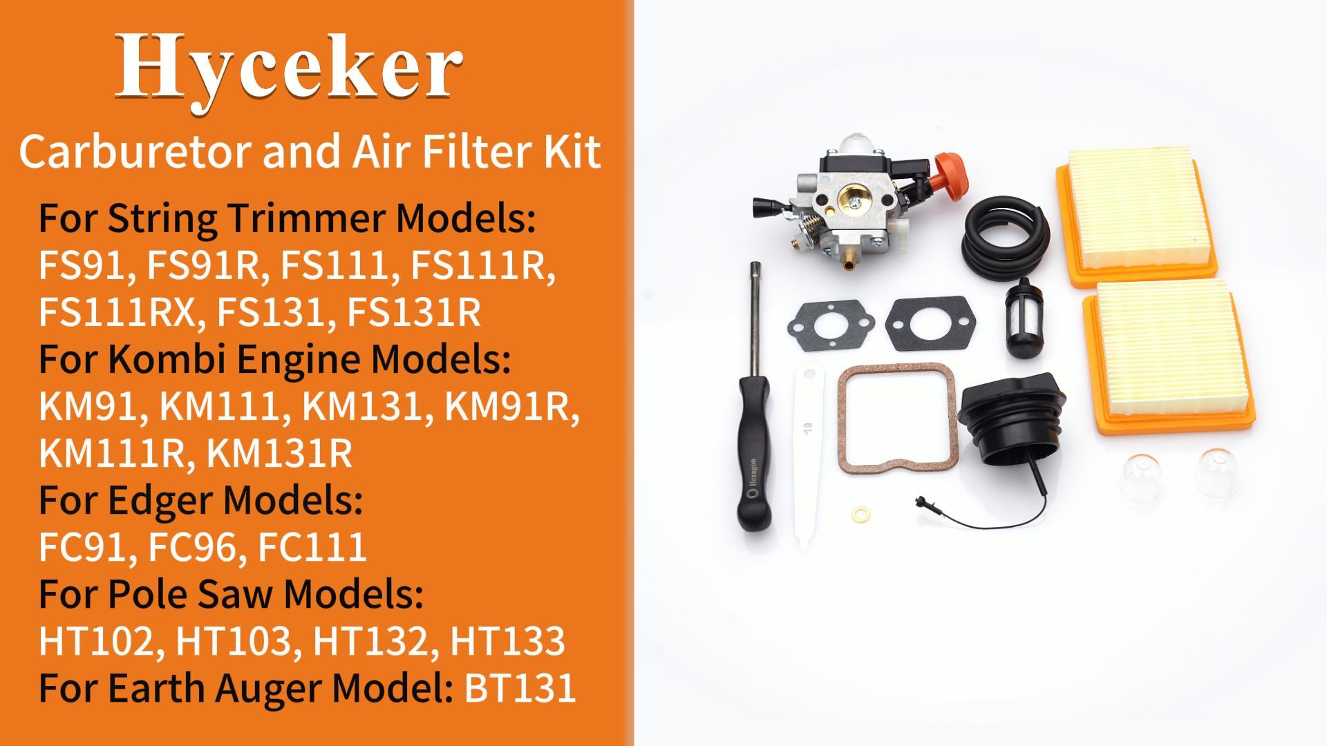 Amazon.com: Hyceker FS91 Carburetor Tune Up Kit for Stihl FS91R
