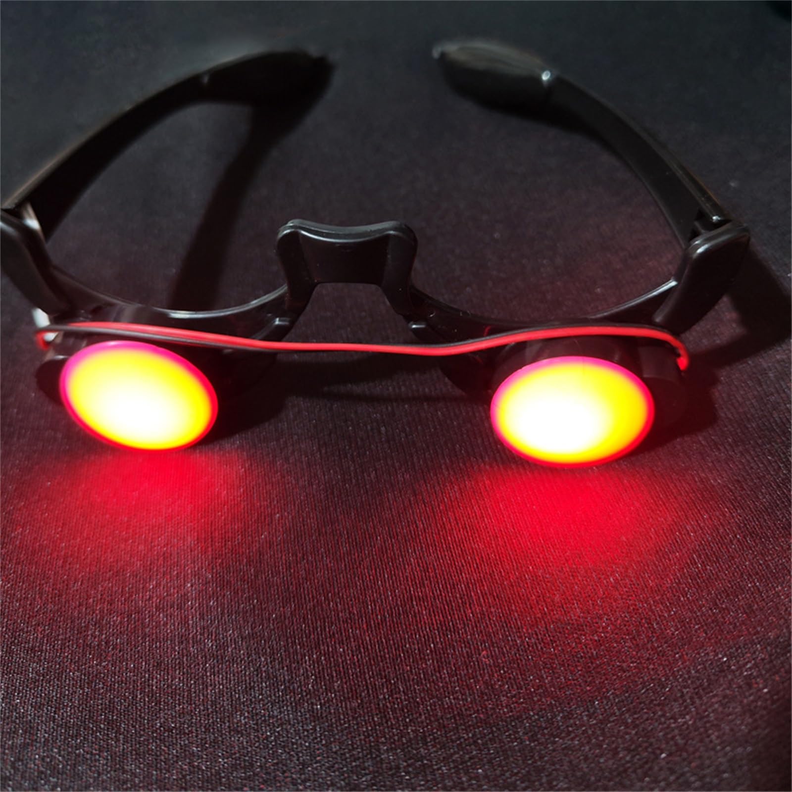 Niceyoeuk Halloween Cloak Cosplay Costume for Women Men Kids Death Grim Reaper Horror Robe with Glowing Red Eyes Glasses,Scythe,Facewear,Gloves (Black Adults - Image 2