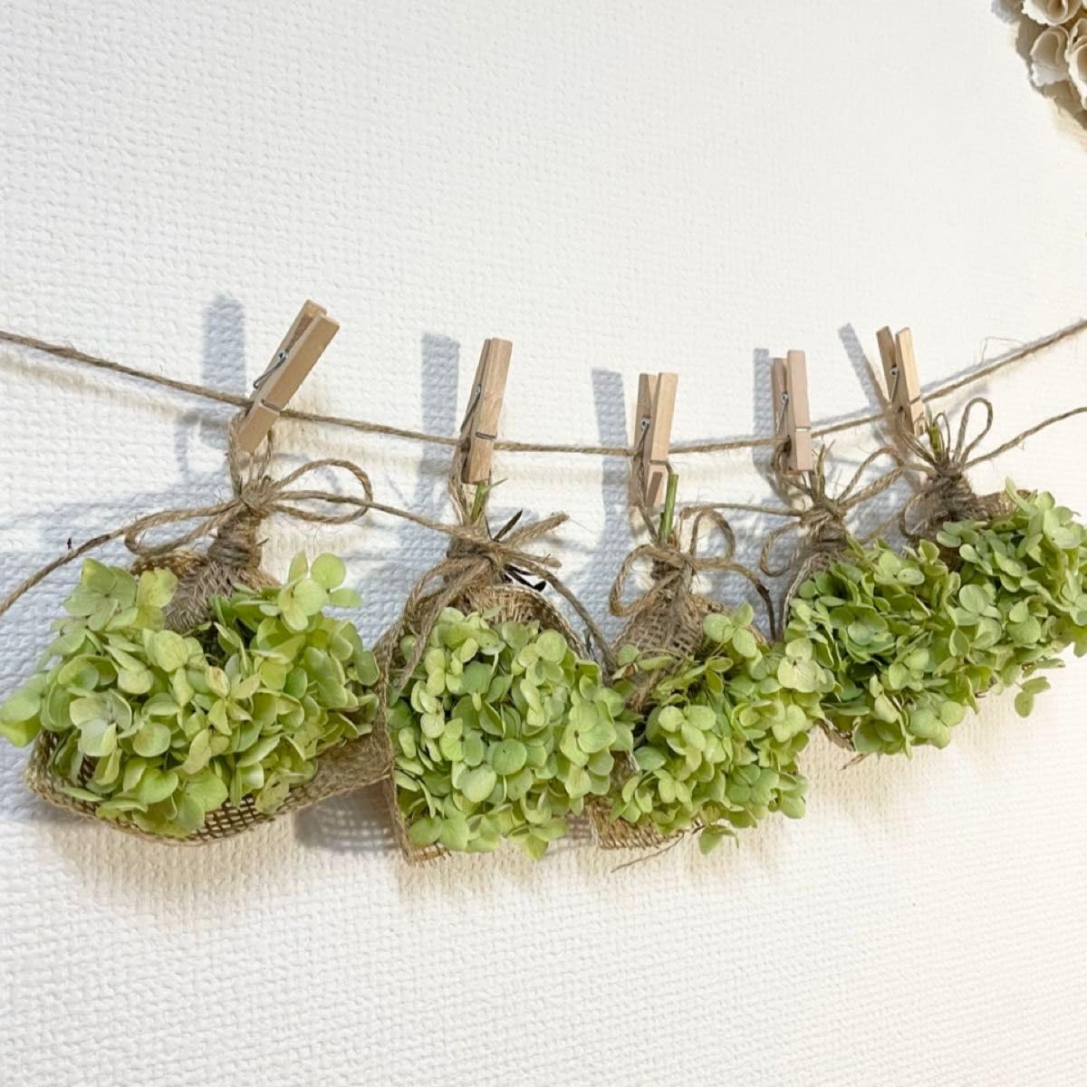 Amazon | ドライフラワー スワッグ ガーランド アナベル グリーン