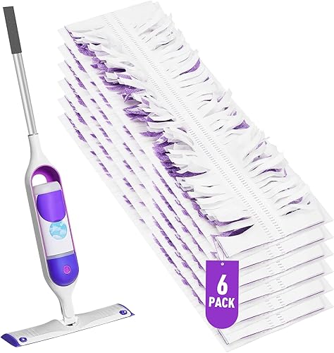 Paquete de 6 almohadillas Swiffer Power Mop  Recambios desechables para mopa húmeda Swiffer Power Mop, almohadillas superabsorbentes para limpieza