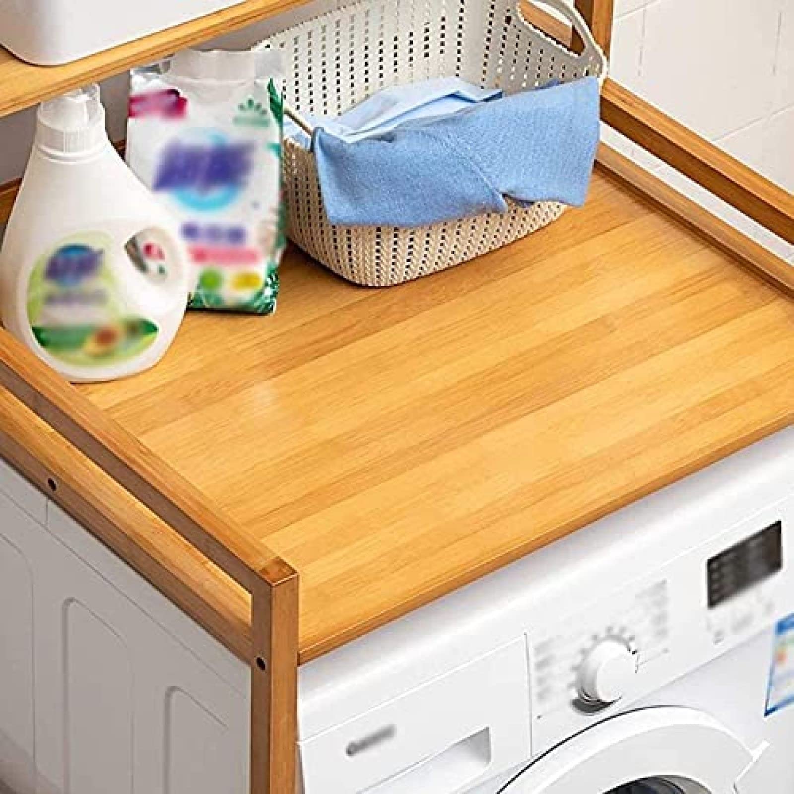 Uptodate43 Washing Machine Shelf, Bathroom Shelves, Made of Bamboo and  Wood, Space-Saving Shelves, Over Washing Stands for Balcony Drums, EIN, :  Amazon.de: Home & Kitchen