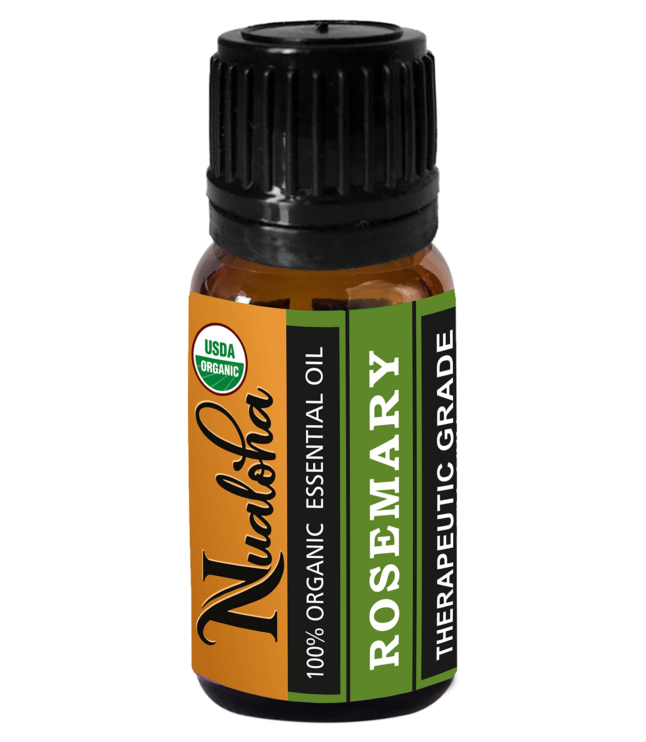 Organic Rosemary Oil For Hair Growth, Skin, Body, Aromatherapy and Massage, 100% Pure Natural Therapeutic Grade Essential Oil (10 ml)
