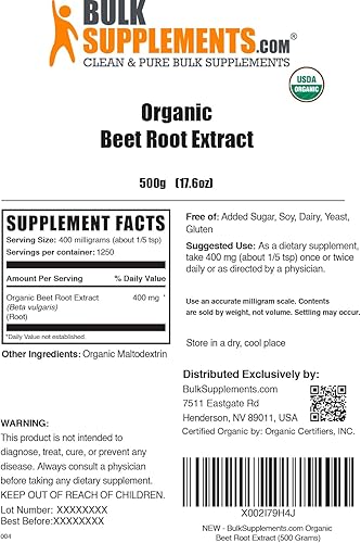 Miniatura 9 de BULKSUPPLEMENTS.COM Extracto de raíz de remolacha en polvo, suplemento de superalimentos, suplemento de remolacha en polvo, vegano, sin gluten, sin