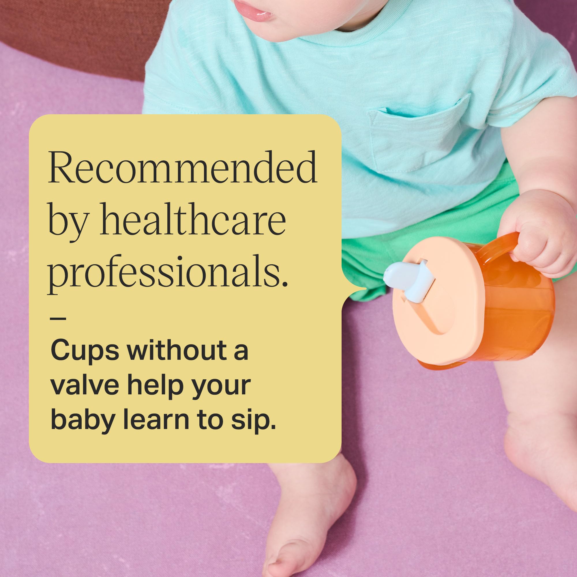 Tommee Tippee First Cup, 190ml, Non-Spill Sippy Cup for Babies 4 Months+ - Image 4