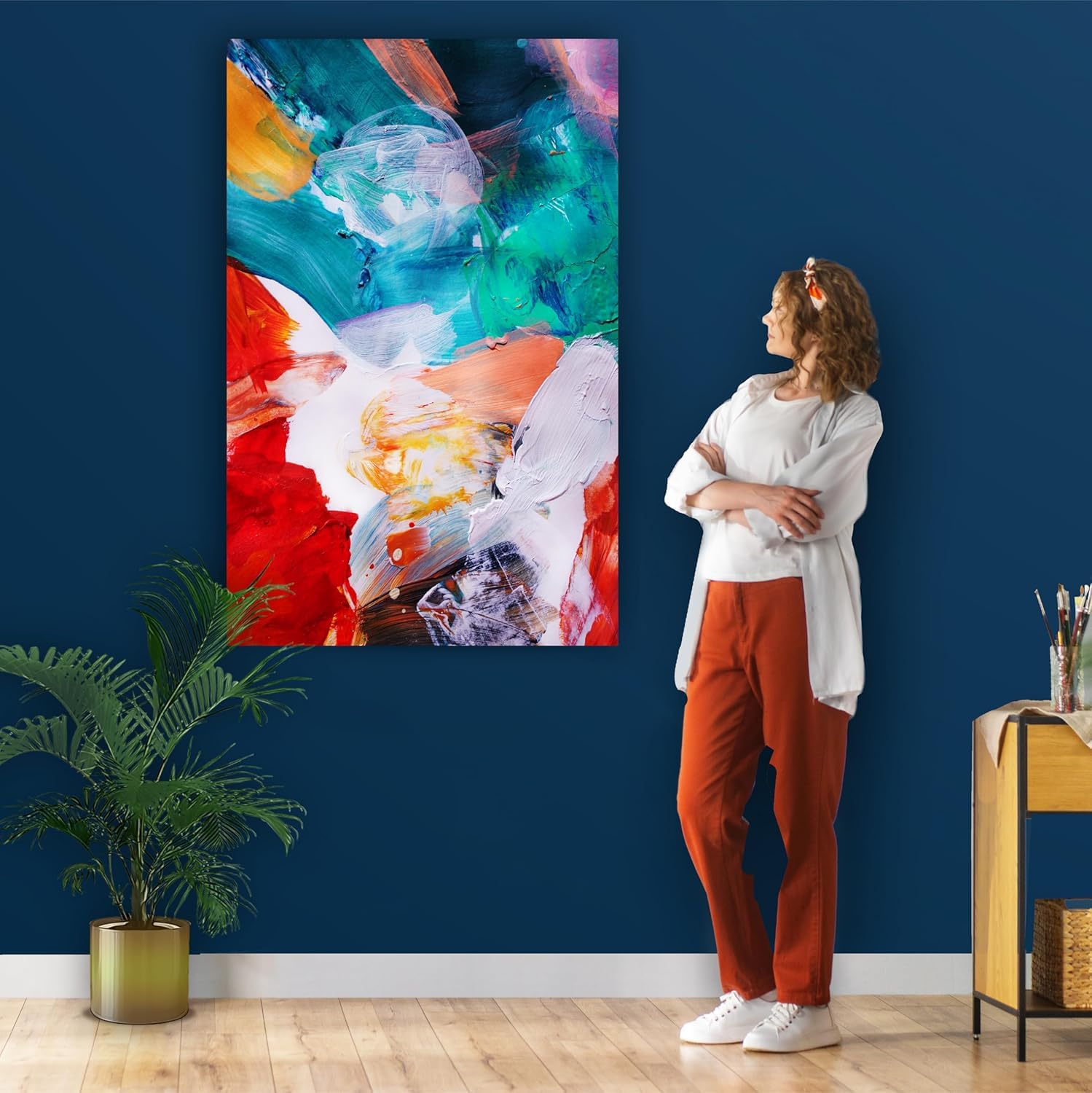 Płótno malarskie 150 x 100 cm na ramie zestaw 2-częściowy bawełniany płótno zagruntowane do olejów akrylowych i gwaszowych