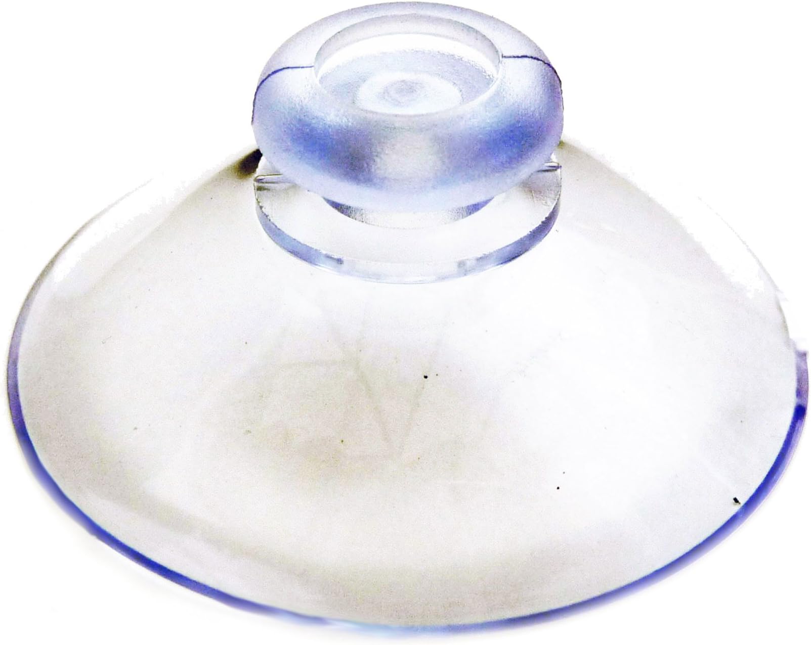 Pack of 4 x 45mm (approximately 1 3/4") Standard Mushroom Head Suction Cups / Suckers plain, clear vinyl PVC by rubbersuckers UK. Packet of 4